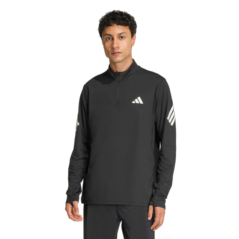 adidas Men's Adi365 Long Sleeved Zip Top in Black AW26 - Image 2