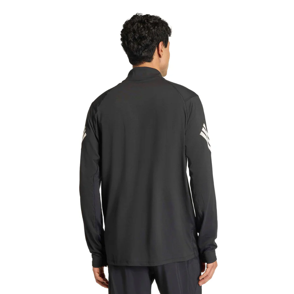 adidas Men's Adi365 Long Sleeved Zip Top in Black AW26 - Image 3