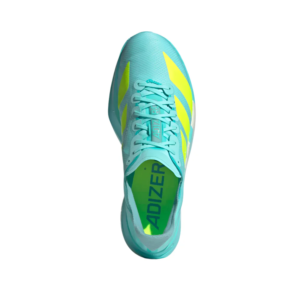 adidas Men's Adizero Adios Pro 4 Running Shoes in Flash Aqua/Lucid Lemon/Mint Ton AW25 - Image 3