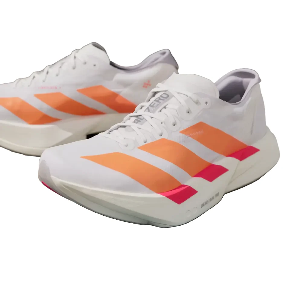 adidas Men's Adios Pro 4 Running Shoes in Cloud White/Lucid Orange/Lucid Red SS26 - Image 2
