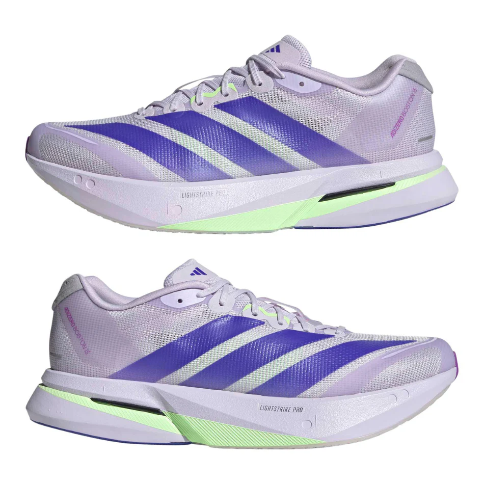 adidas Men's Adizero Boston 13 Running Shoes in Purple Tint/Solar Purle/Green Spark AW26 - Image 2