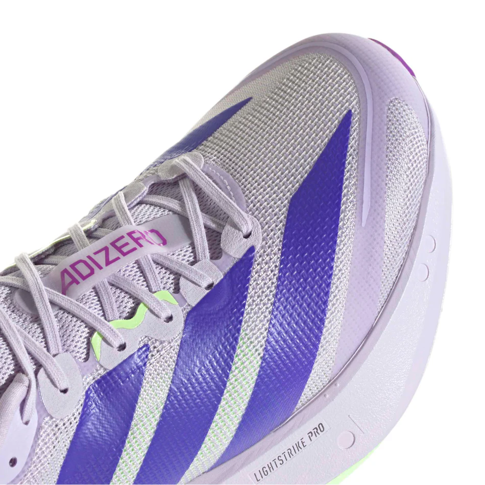 adidas Men's Adizero Boston 13 Running Shoes in Purple Tint/Solar Purle/Green Spark AW26 - Image 3