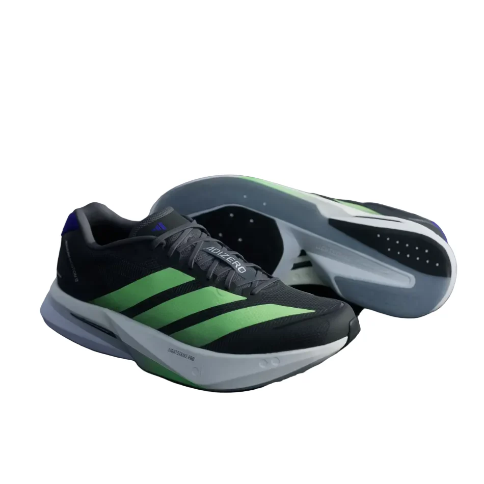 adidas Men's Boston 13 Running Shoes in Core Black/Lime Burst/Energy Ink SS26 - Image 2