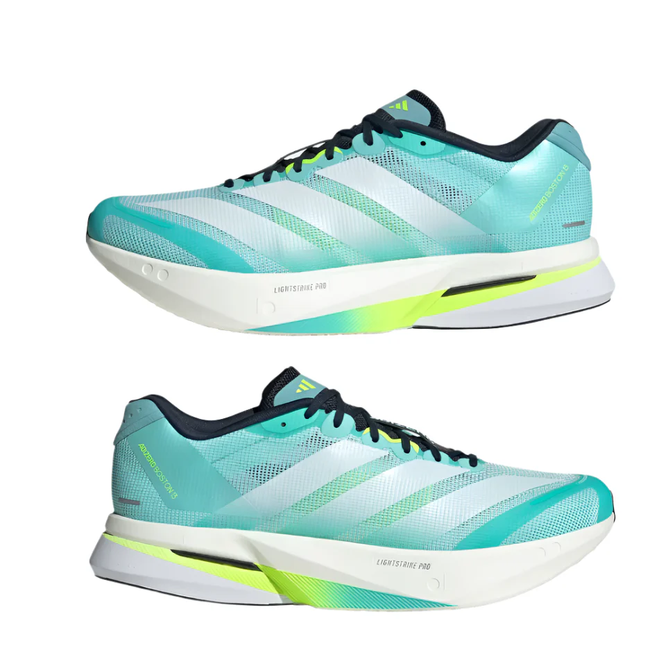 adidas Men's Boston 13 Running Shoes in Flash Aqua/Cloud White/Lucid Lemon AW25 - Image 4