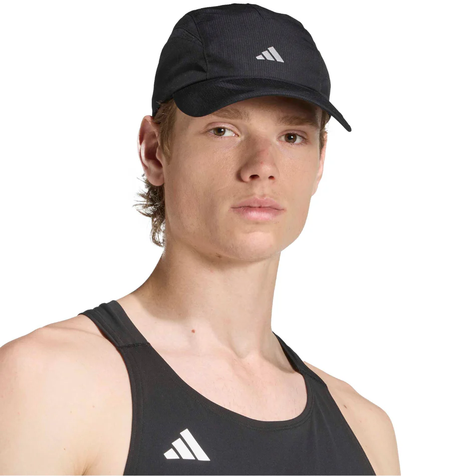 adidas Unisex Running x Adizero Lightweight Climacool Cap in Black/Reflective Silver AW26 - Image 4