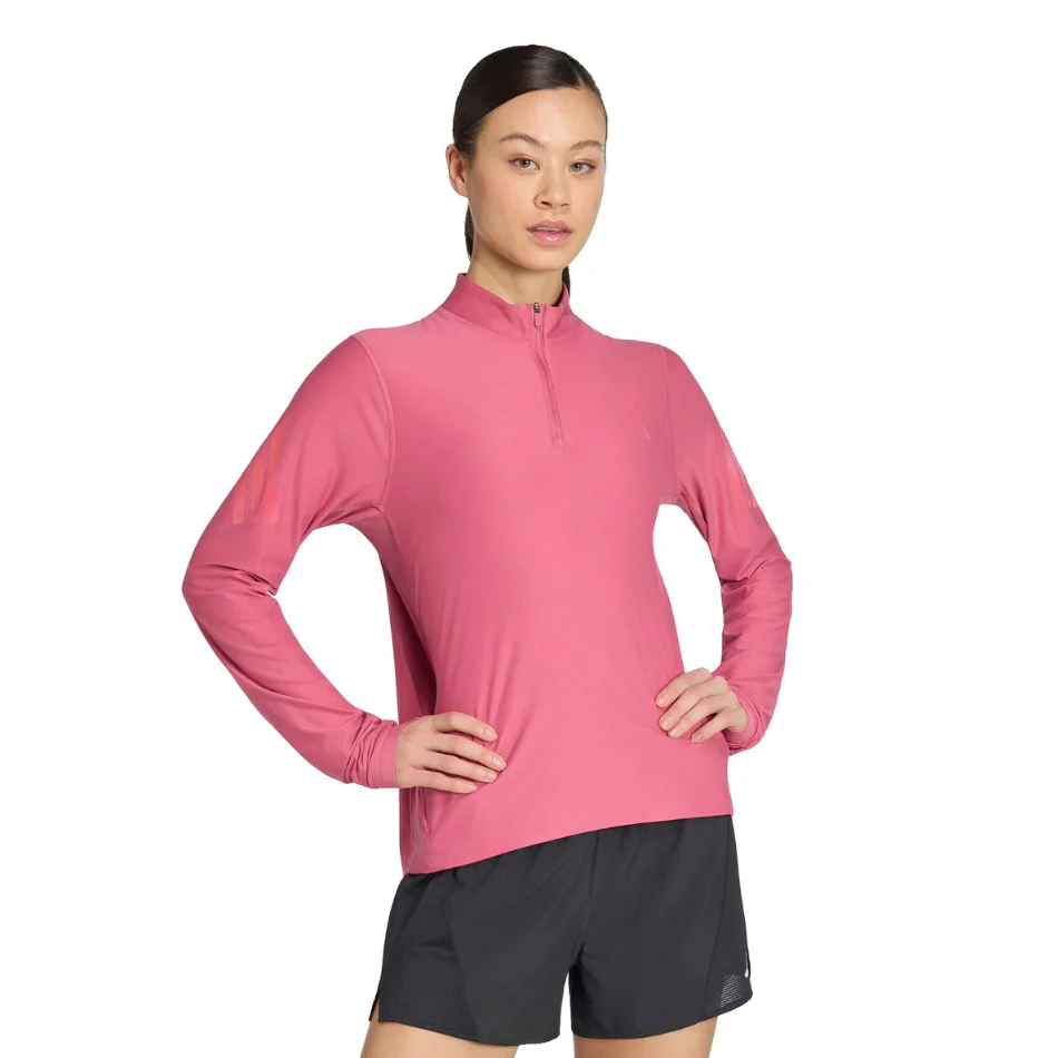 adidas Women's Adi365 Long Sleeved Zip Top in Dual Magenta AW26 - Image 2