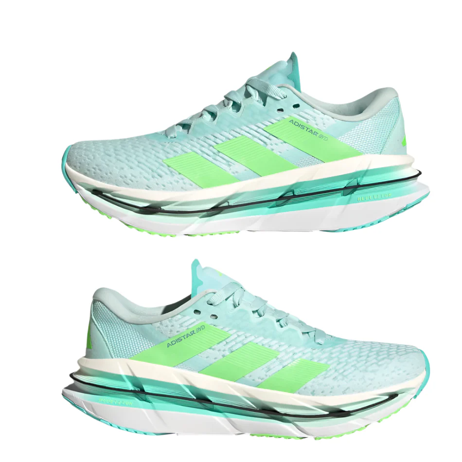 adidas Women's Adistar BYD Running Shoes in Halo Mint/Lime Burst/Flash Aqua AW25 - Image 4
