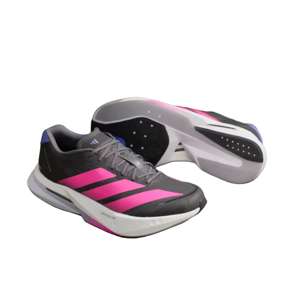 adidas Women's Boston 13 Running Shoes in Core Black/Lucid Pink/Cobalt Blue SS26 - Image 2
