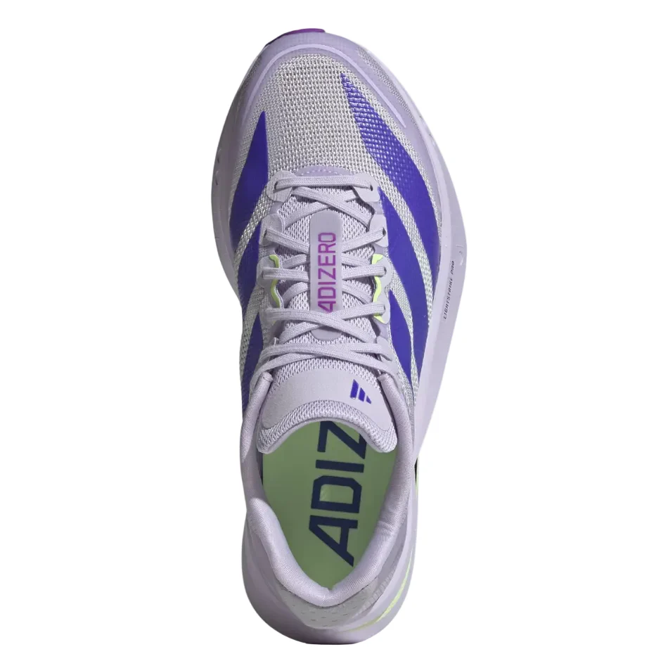 adidas Women's Adizero Boston 13 Running Shoes in Purple Tint/Solar Purple/Green Spark AW26 - Image 3