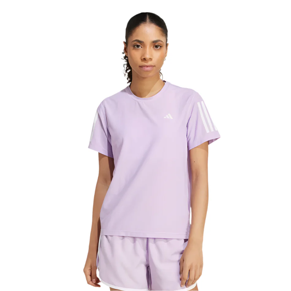 adidas Women's Own The Run T-Shirt in Powder Plum AW25 - Image 2