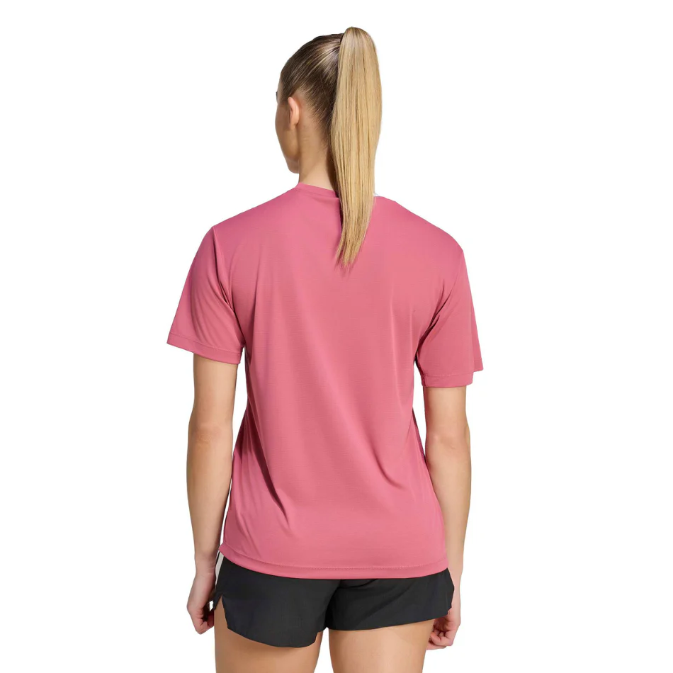 adidas Women's Run Essentials Tee in Dual Magenta AW26 - Image 3