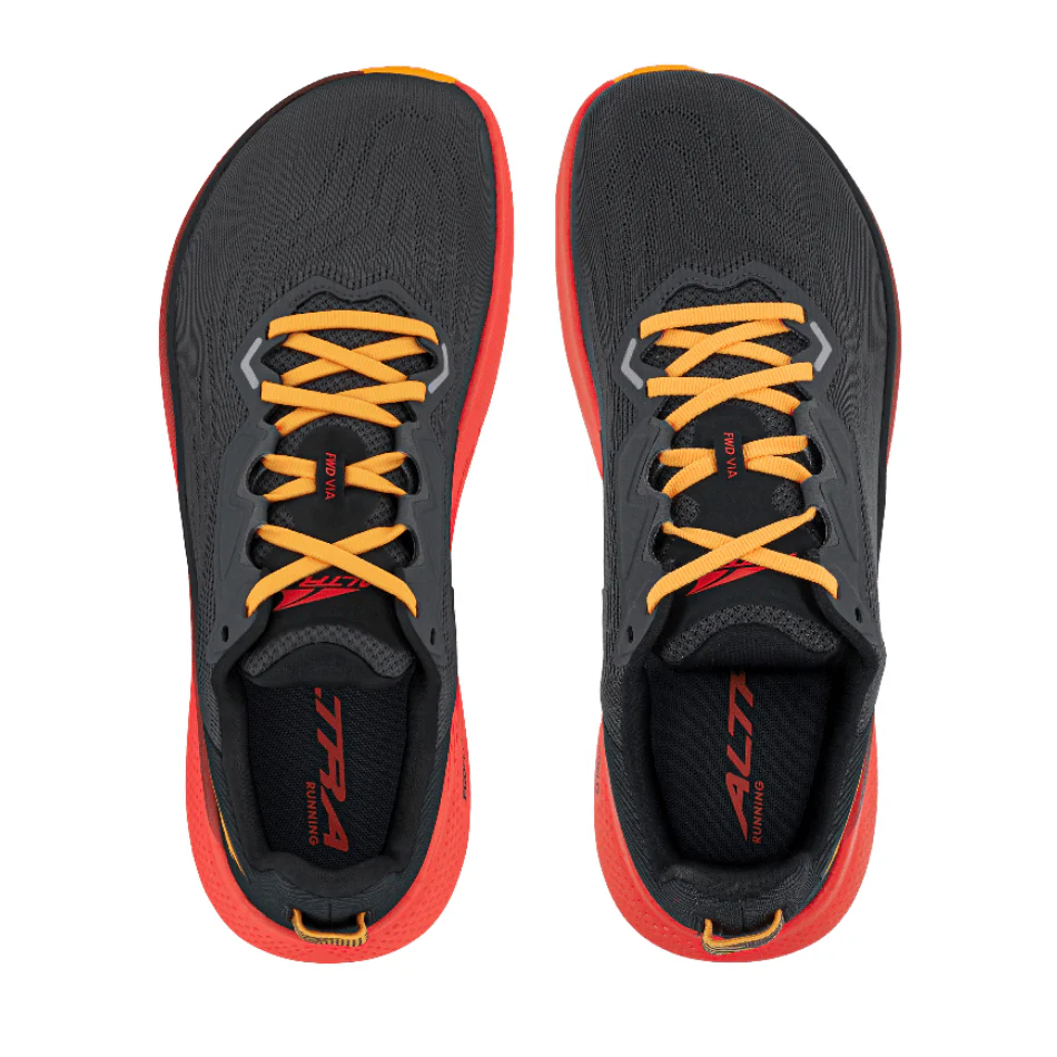 Altra Men's FWD Via Running Shoes in Black/Orange SS25 - Image 3