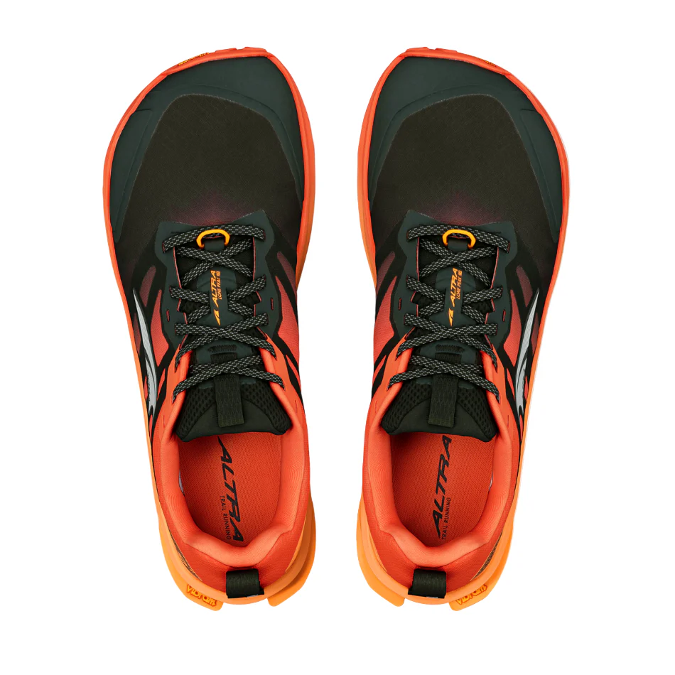 Altra Men's Lone Peak 9+ Trail Running Shoes in Black/Orange SS26 - Image 2
