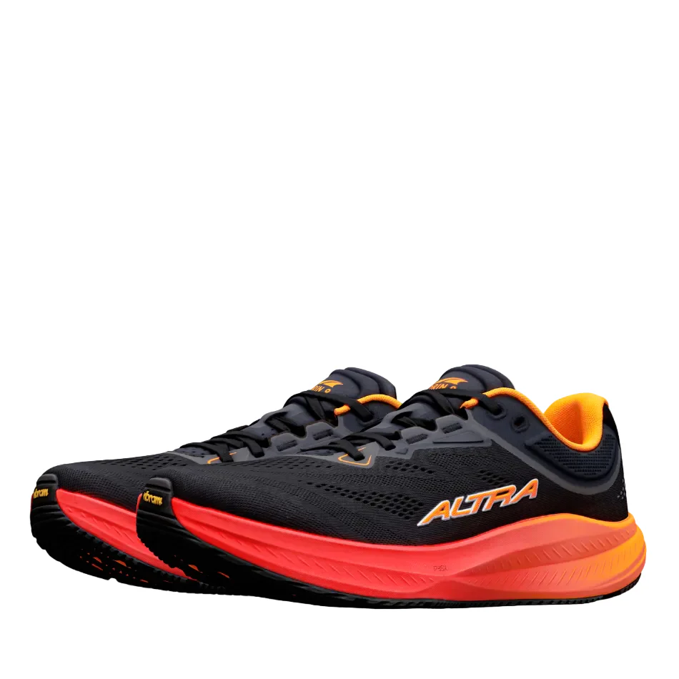 Altra Men's Torin 9 Running Shoes in Black/Orange Pop/Fiery Coral AW26 - Image 2