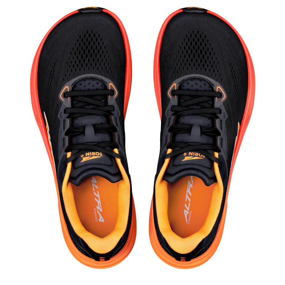 Altra Men's Torin 9 Running Shoes in Black/Orange Pop/Fiery Coral AW26 - Image 3