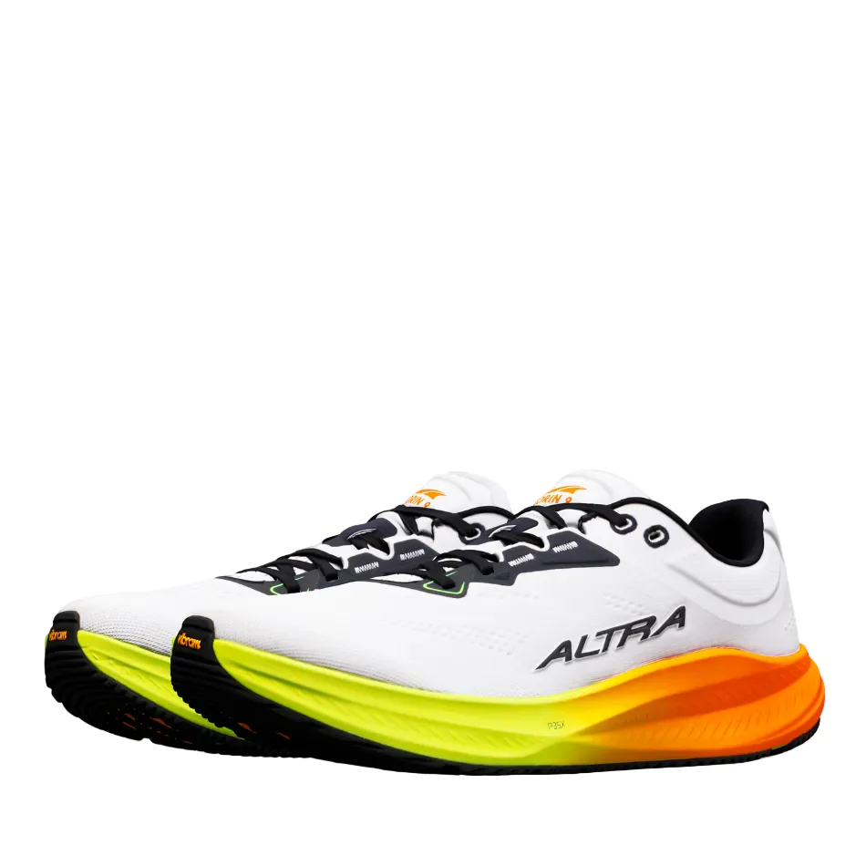Altra Men's Torin 9 Running Shoes in White/Black/Safety Yellow AW26 - Image 2
