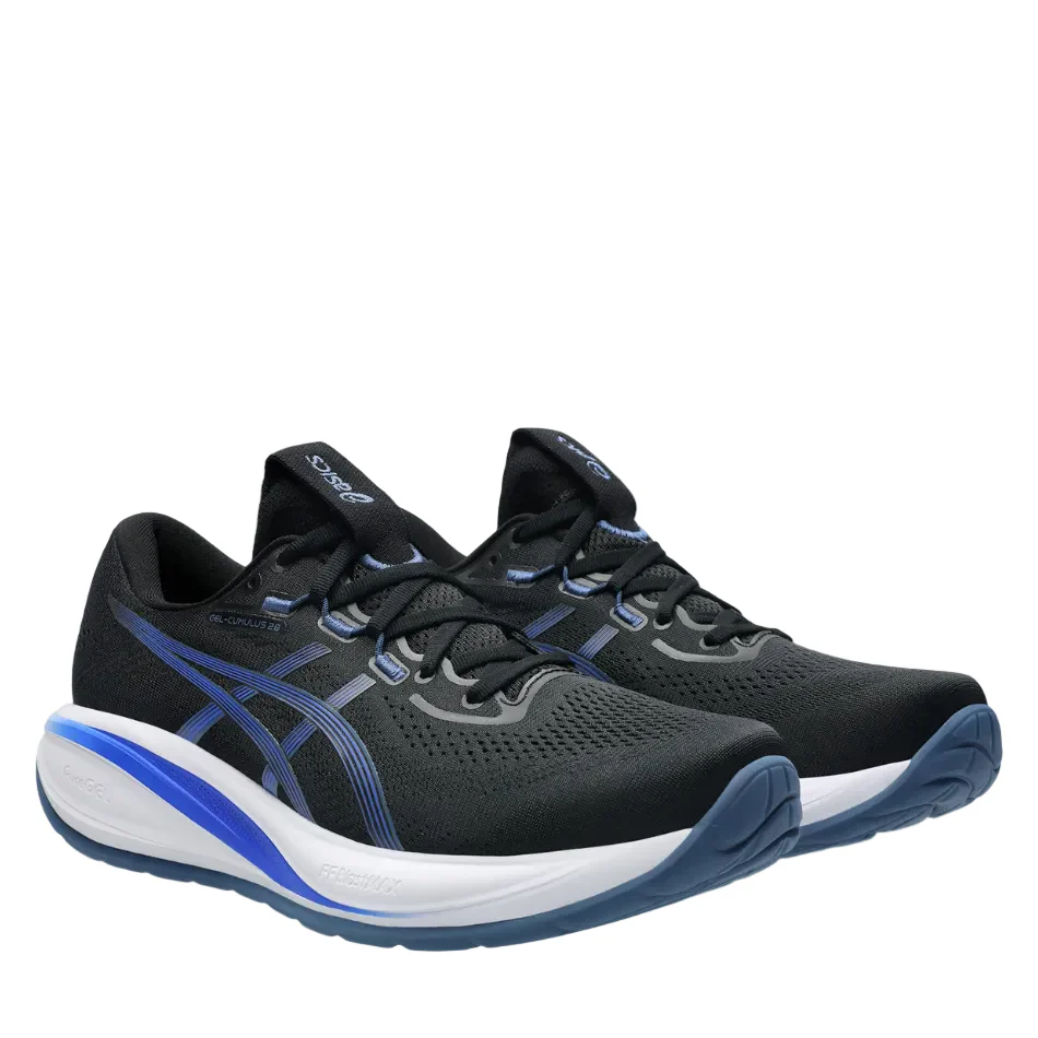 ASICS Men's CEL-CUMULUS 28 Running Shoes in Black/Neon Blue AW26 - Image 5