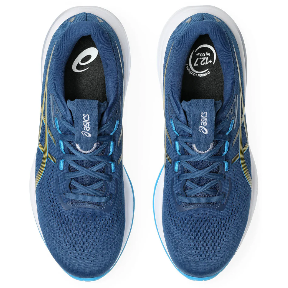 ASICS Men's GEL-CUMULUS 28 Running Shoes in Twilight Blue/Yamabuki SS26 - Image 2