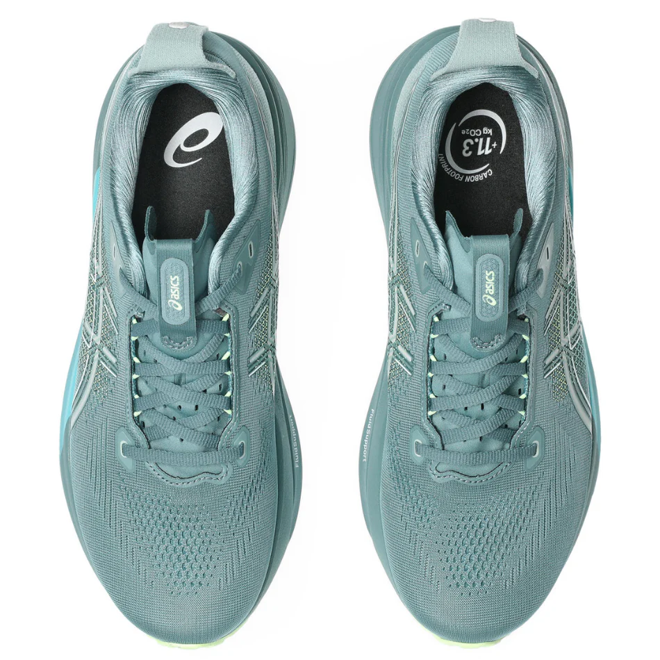 ASICS Men's GEL-KAYANO 33 Running Shoes in Foggy Teal/Illuminate Yellow AW26 - Image 2