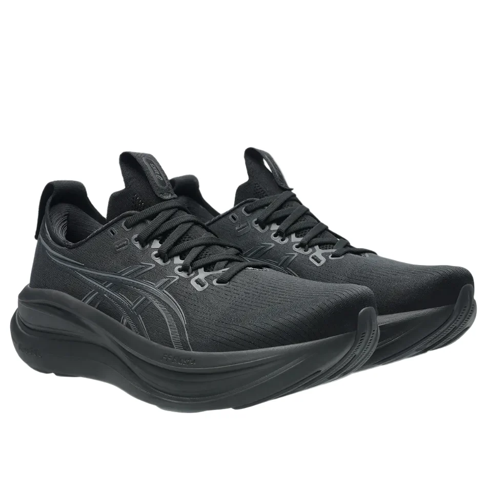 ASICS Men's GEL-NIMBUS 28 Running Shoes in Black/Graphite Grey AW26 - Image 2