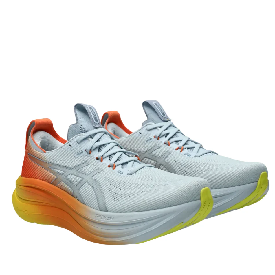 ASICS Men's GEL-NIMBUS 28 Sunny Sizzle Running Shoes in Sky/Sun Peach SS26 - Image 3