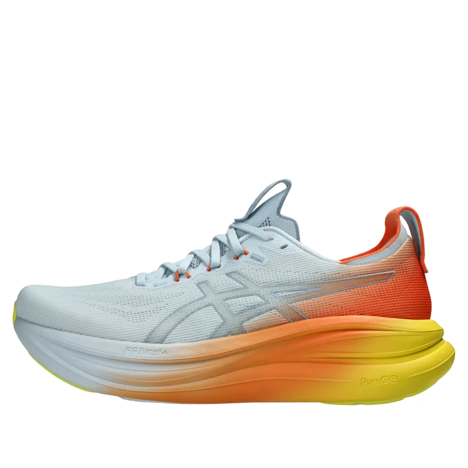 ASICS Men's GEL-NIMBUS 28 Sunny Sizzle Running Shoes in Sky/Sun Peach SS26 - Image 6