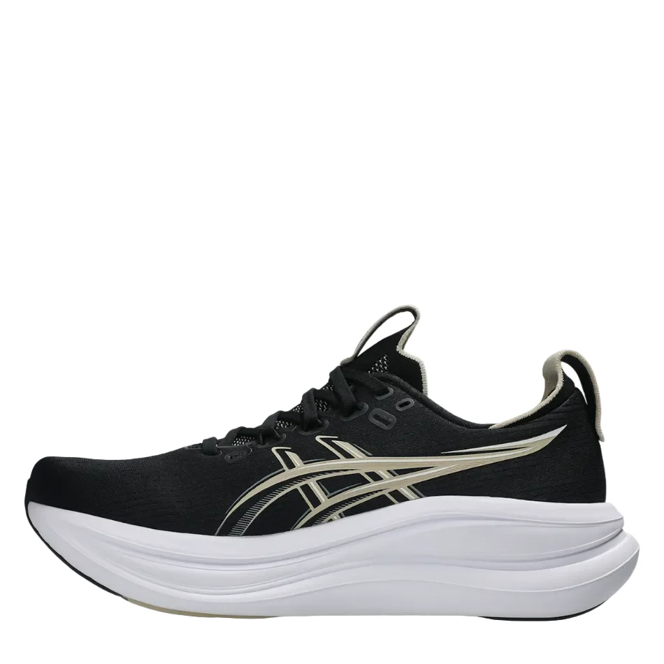 ASICS Men's GEL-NIMBUS 28 Wide Fitting (2E) Running Shoes in Black/Feather Grey AW26 - Image 5