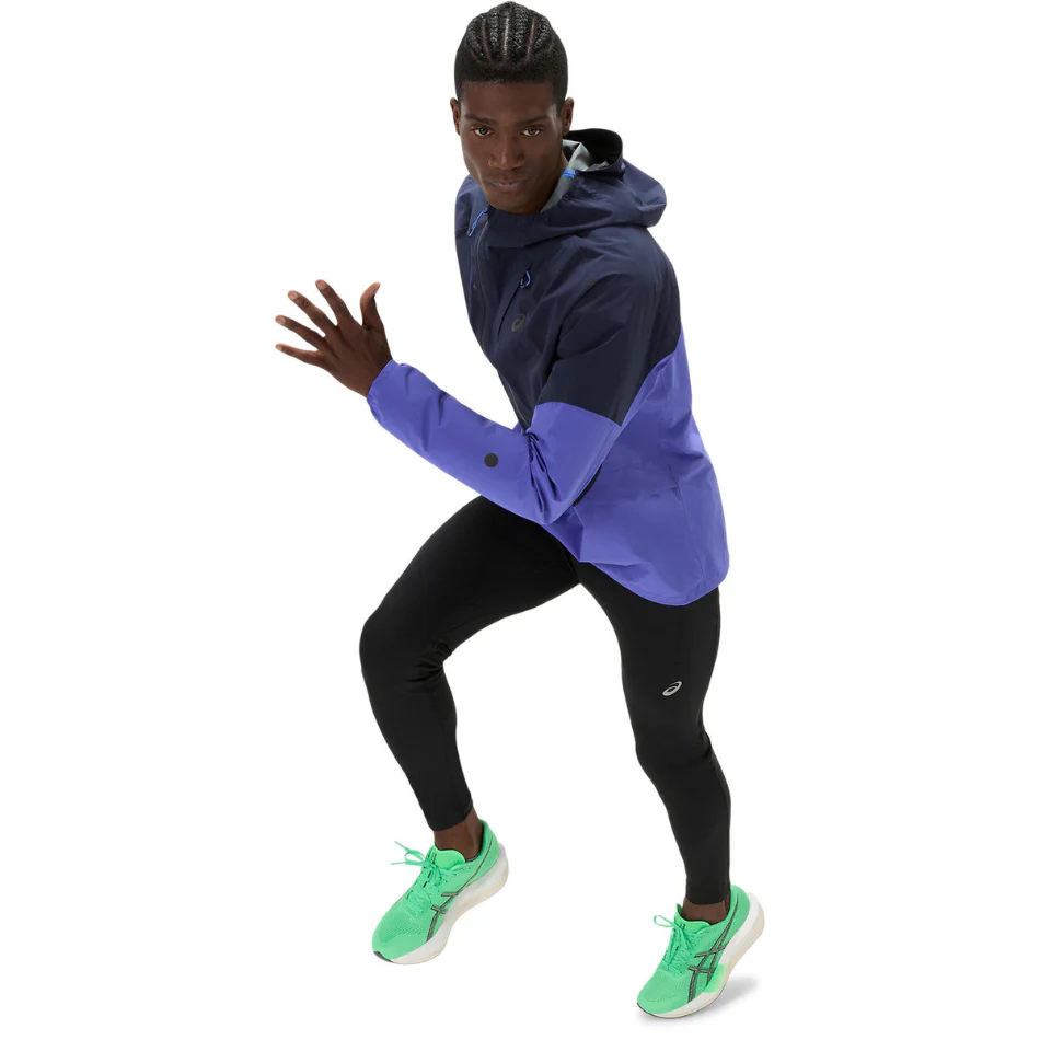 ASICS Men's METARUN LEGEND JACKET in Midnight/Cobalt Burst/Illuminate Green SS26 - Image 5