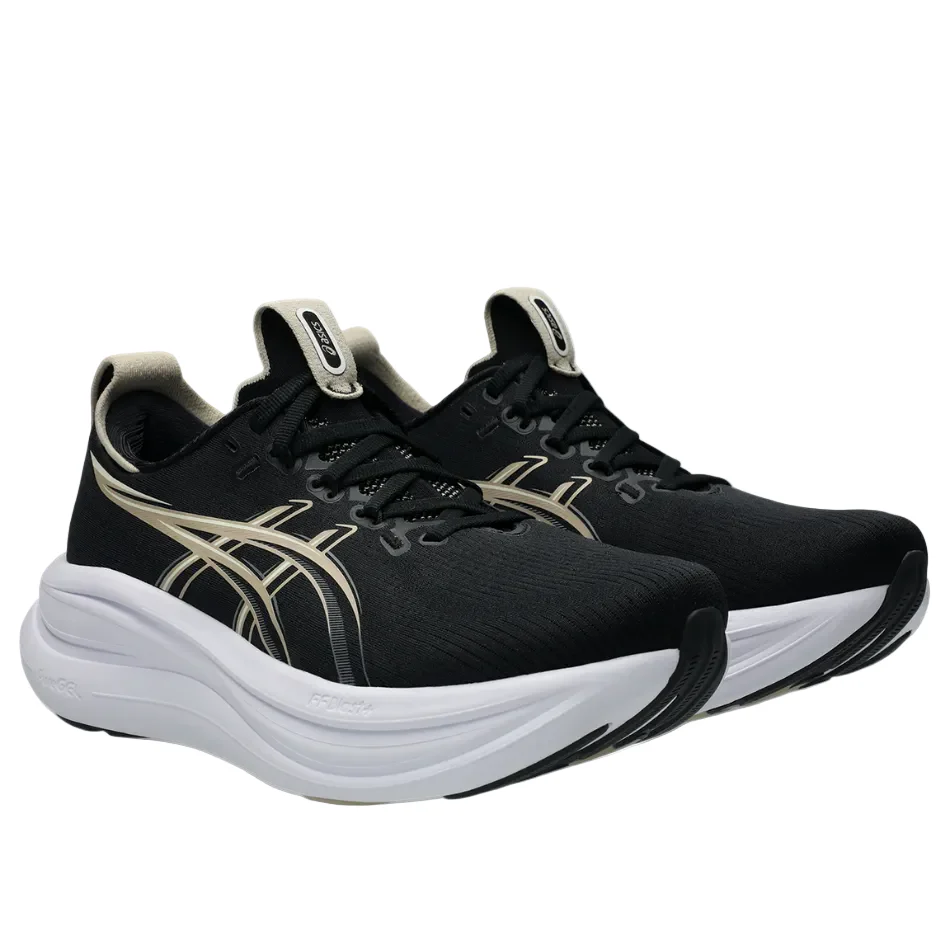 ASICS Women's GEL-NIMBUS 28 Running Shoes in Black/Feather Grey AW26 - Image 2