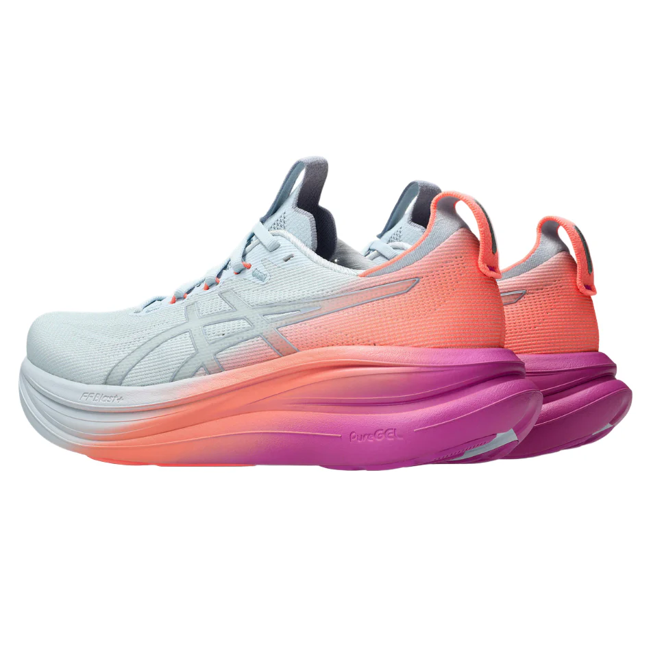 ASICS Women's GEL-NIMBUS 28 Sunny Sizzle Running Shoes in Sky/Digital Sakura SS26 - Image 6