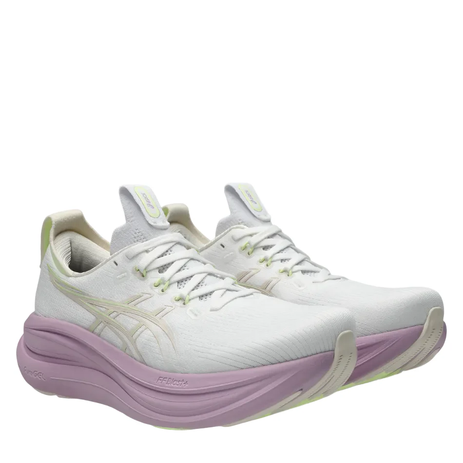 ASICS Women's GEL-NIMBUS 28 Running Shoes in White/Hazy Lilac AW26 - Image 5
