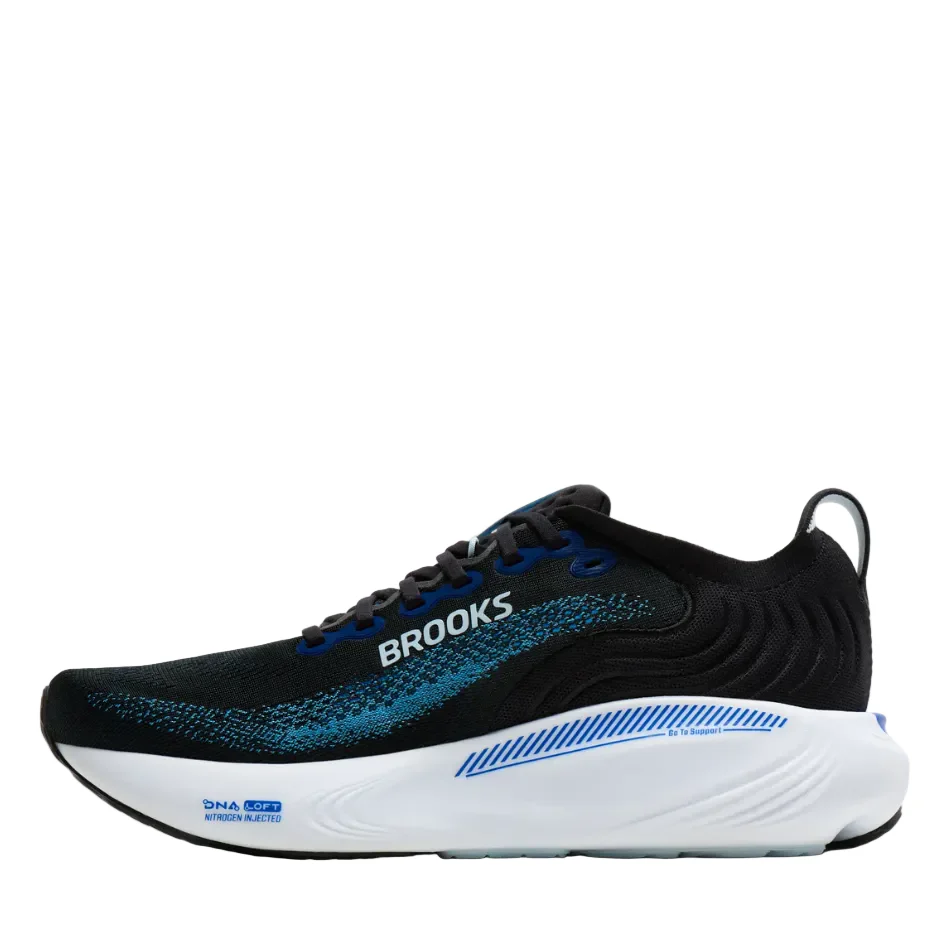 Brooks Men's Adrenaline GTS 25 Running Shoes in Black/Blue/Nantucket Breeze AW26 - Image 6