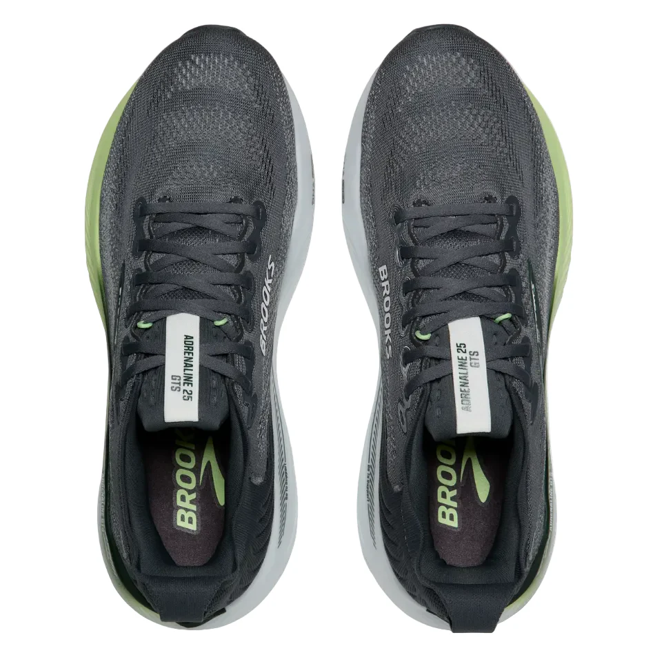 Brooks Men's Adrenaline GTS 25 Running Shoes in Grey/Paradise Green/Spruce AW26 - Image 2