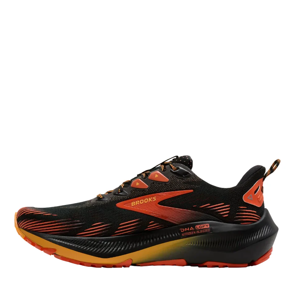 Brooks Men's Ghost Trail Running Shoes in Black/Red/Orange AW26 - Image 5