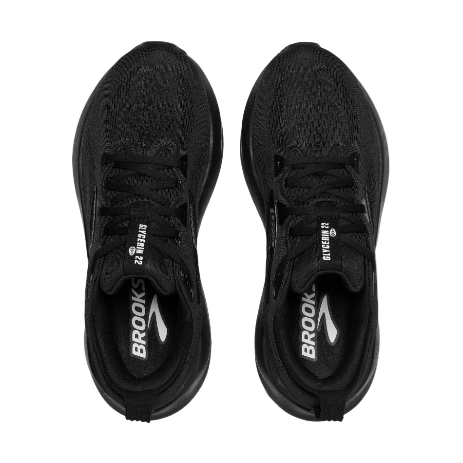 Brooks Men's Glycerin 22 Wide Fitting 2E Running Shoes in Black/Black/Ebony AW25 - Image 2