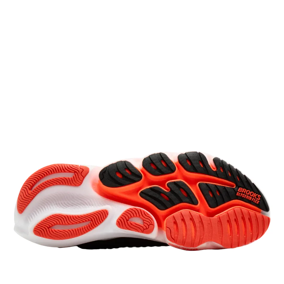 Brooks Men's Glycerin Flex Running Shoes in Black/Orange AW26 - Image 3