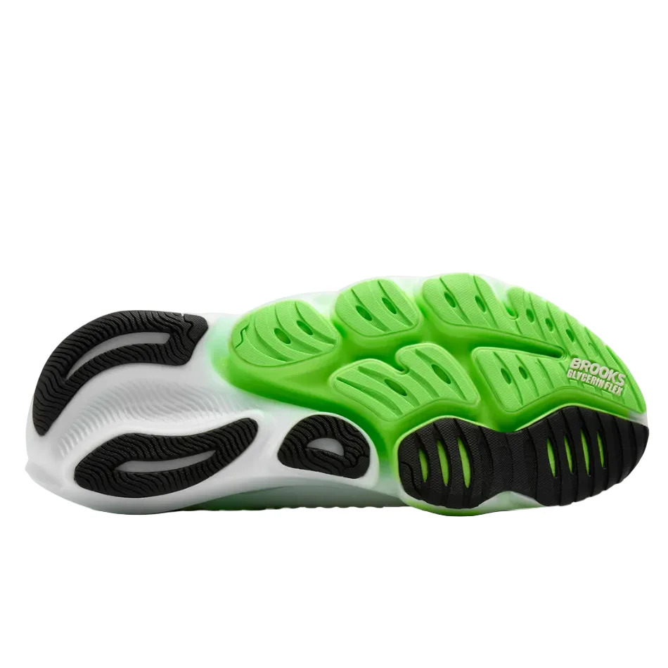 Brooks Men's Glycerin Flex Running Shoes in White/Green Gecko/Phantom SS26 - Image 4