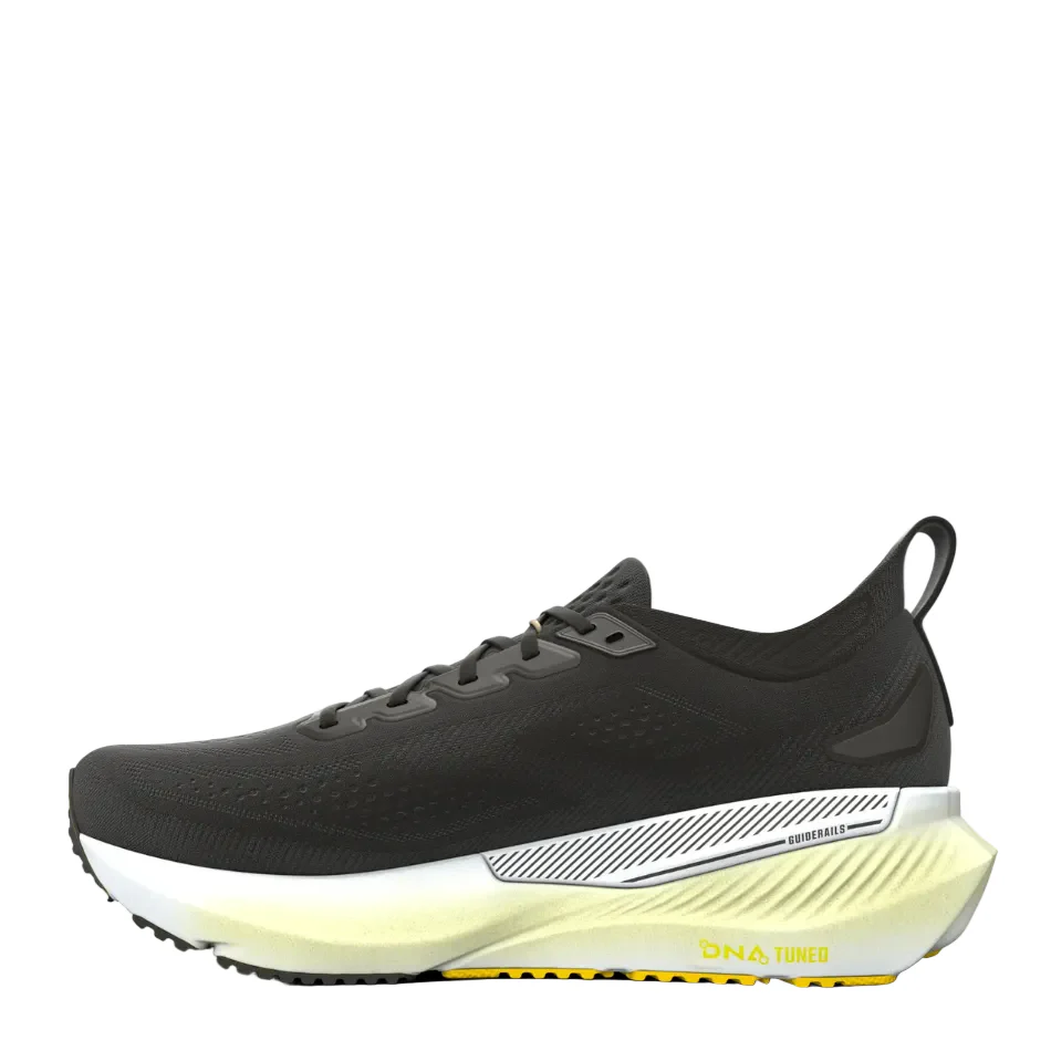 Brooks Men's Glycerin GTS 23 Running Shoes in Black/Cyber Yellow/Nightlife AW26 - Image 3
