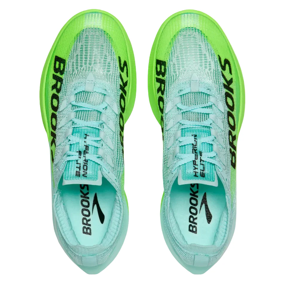 Brooks Unisex Hyperion Elite 5 Running Shoes in Limpet/Black/Green Gecko SS26 - Image 2