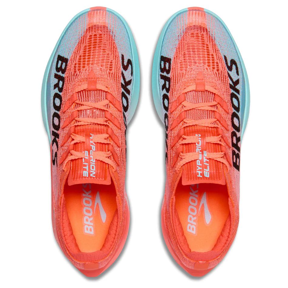 Brooks Unisex Hyperion Elite 5 Running Shoes in Pink Clay/Atomizer Blue AW25 - Image 2