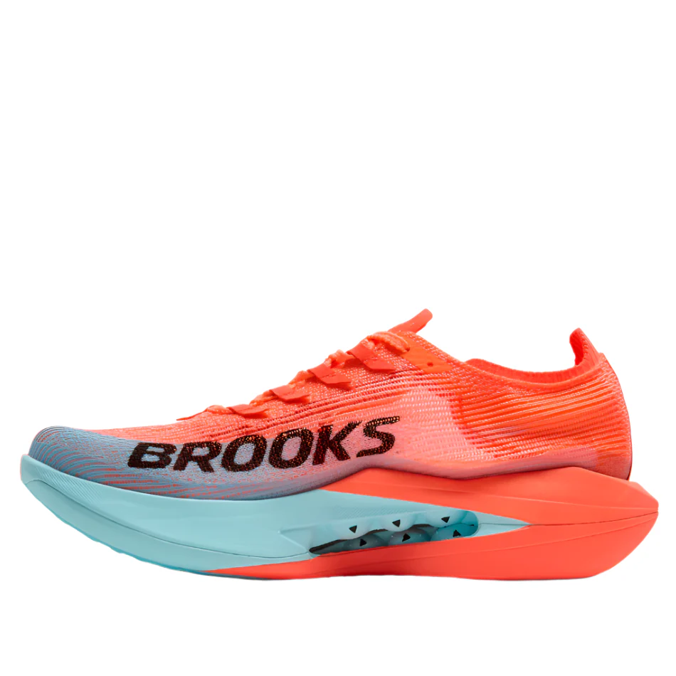 Brooks Unisex Hyperion Elite 5 Running Shoes in Pink Clay/Atomizer Blue AW25 - Image 5