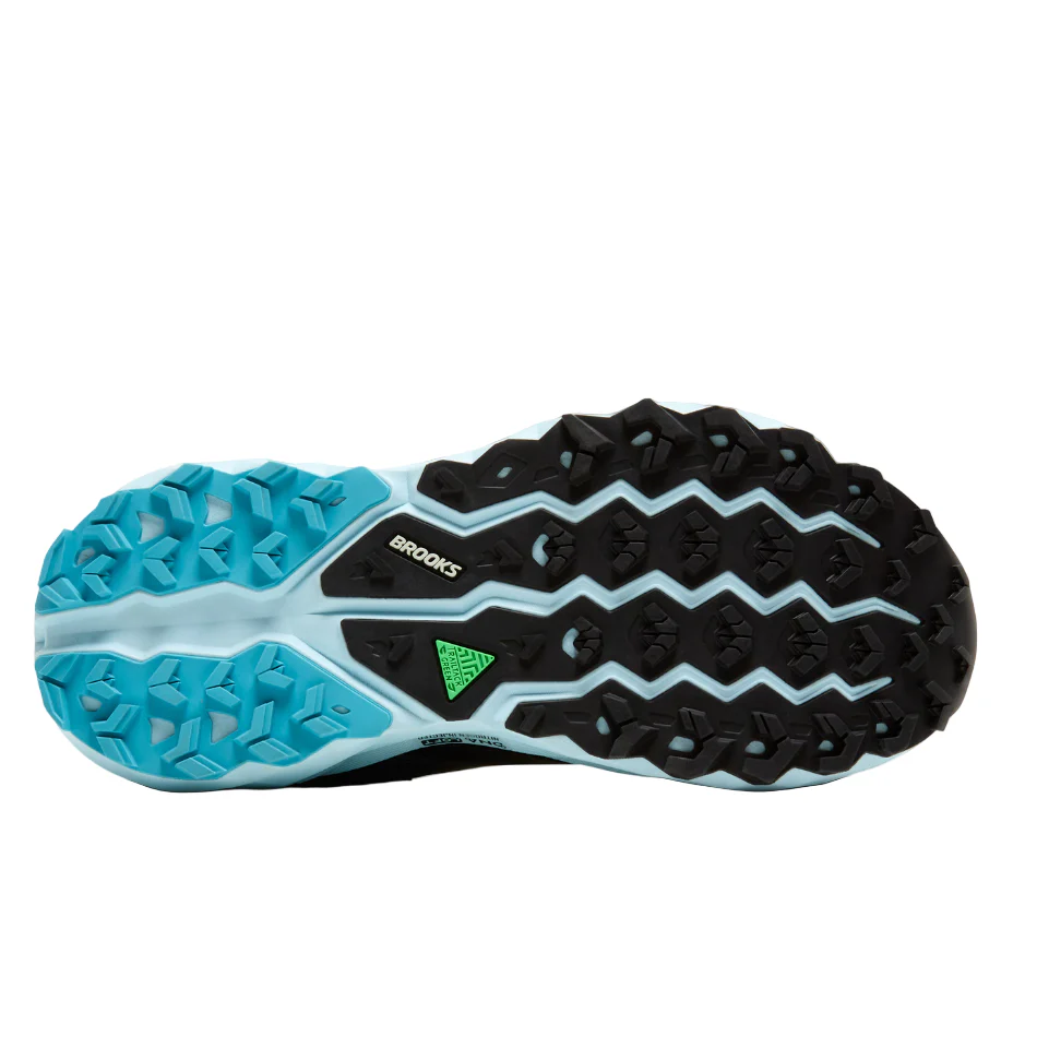 Brooks Women's Cascadia 19 GTX Trail Running Shoes in Black/Ebony/Blue Flower AW25 - Image 4
