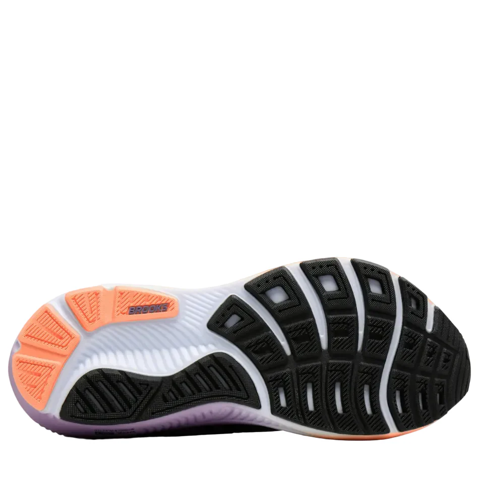 Brooks Women's Ghost 18 Running Shoes in Black/Mulled Grape/Peach AW26 - Image 3