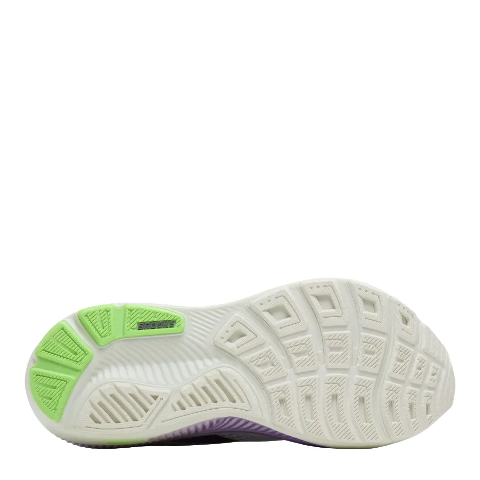 Brooks Women's Ghost 18 Running Shoes in White/Purple Hebe/Green AW26 - Image 3