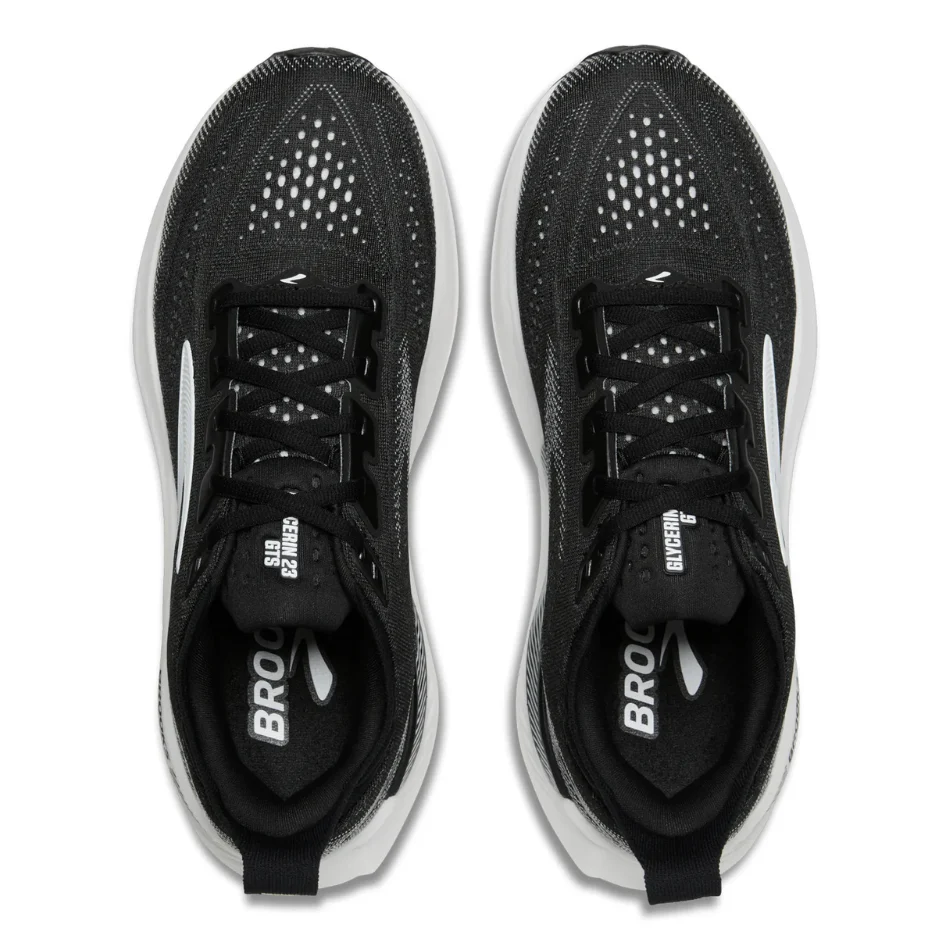 Brooks Women's Glycerin GTS 23 Wide Fitting (D) Running Shoes in Black/Grey/White AW26 - Image 2