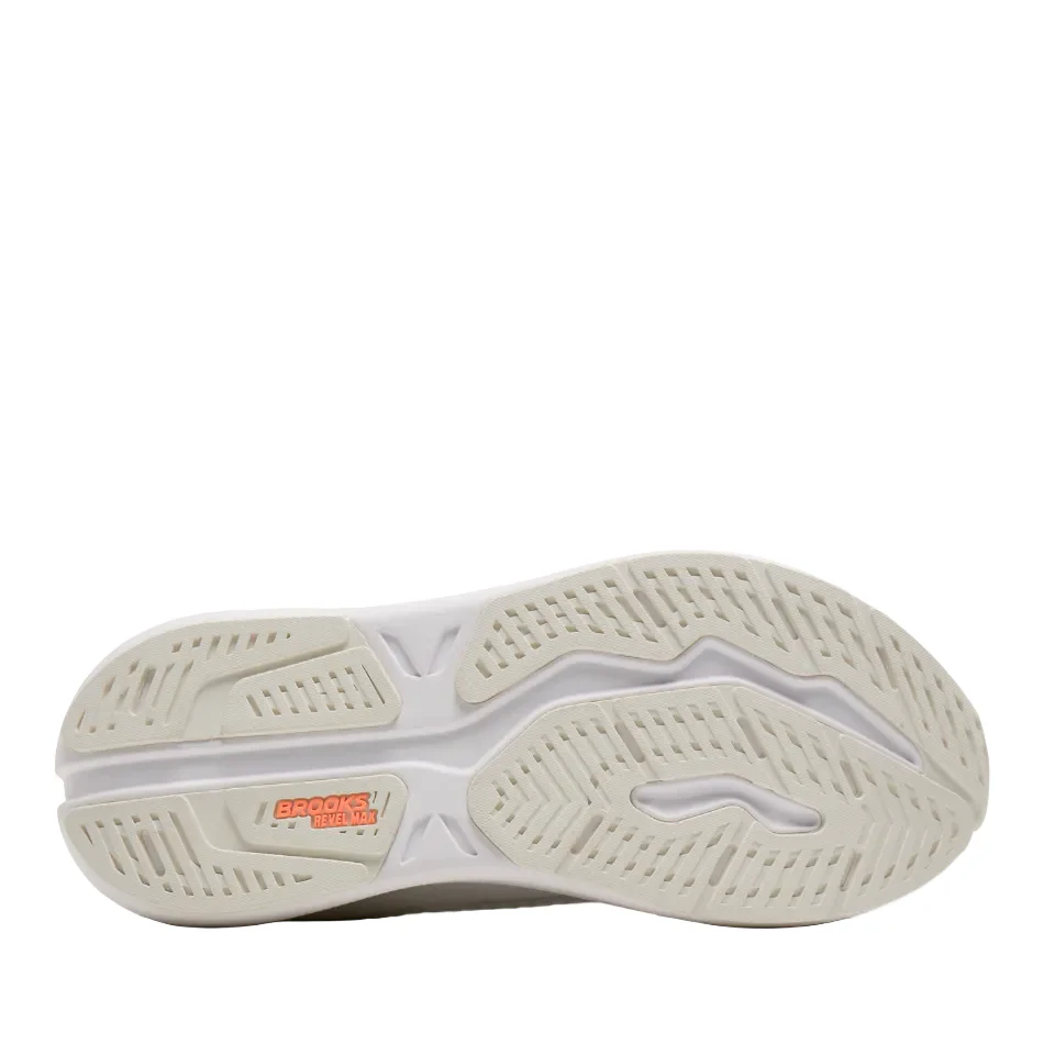 Brooks Women's Revel Max Running Shoes in Bright White/MulledGrape/Peach AW26 - Image 4