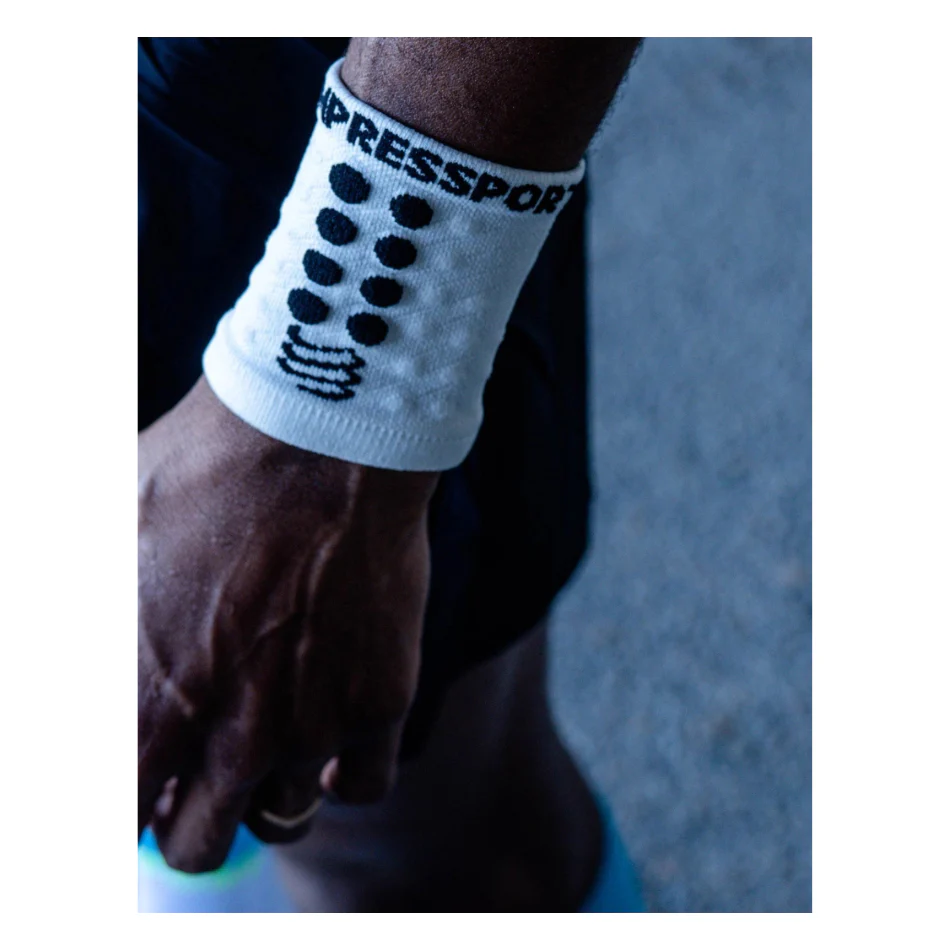 Compressport Unisex Racing Sweatbands in White SS26 - Image 3