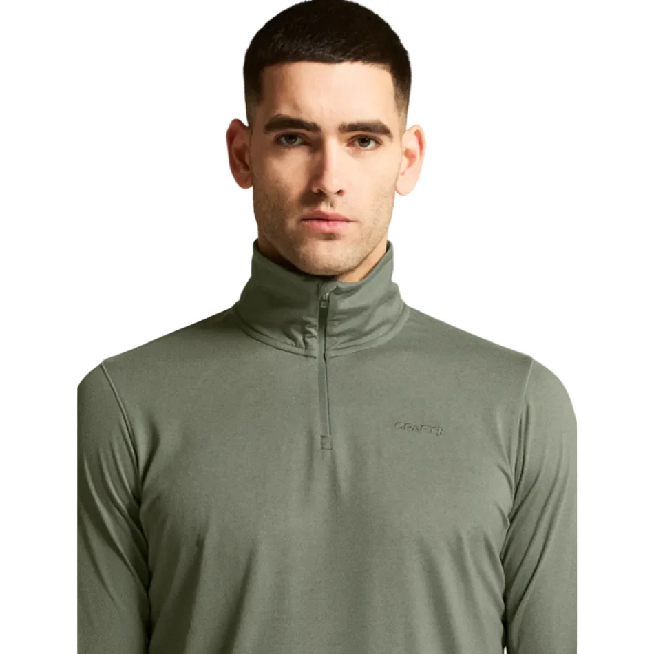 Craft Men's Flow HZ Long Sleeved in Leaf/Melange SS26 - Image 3