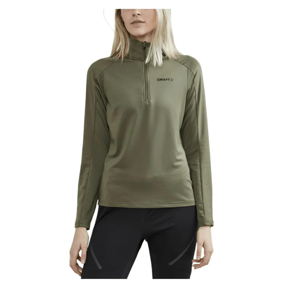 Craft Women's Core Gain Midlayer with 1/4 Zip in Rift Green AW24 - Image 2