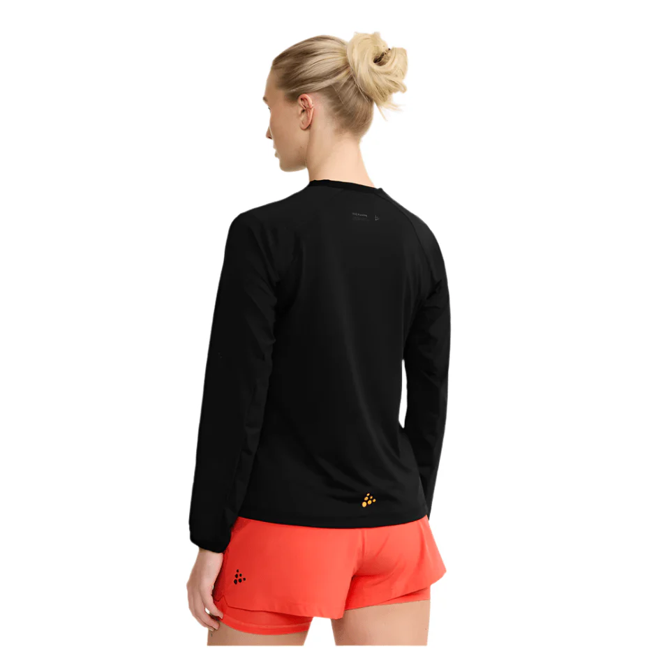 Craft Women's Pro Hypervent Long Sleeve Wind Top 2 in Black SS25 - Image 3